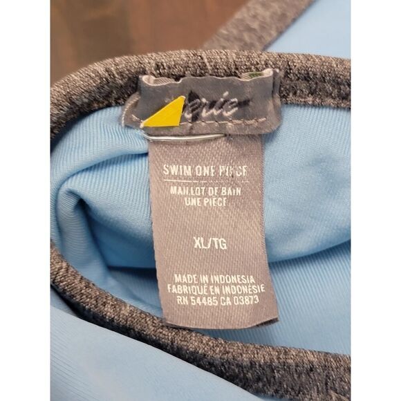 Aerie Apron One Piece Swimsuit Monokini Light Blue Low Back High Leg Size XL - Picture 4 of 9